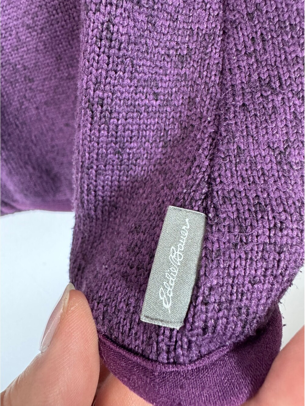 Eddie Bauer Radiator Fleece Jacket Women XS Purple Full Zip Mock Neck Outdoor - Picture 6 of 11
